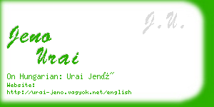 jeno urai business card